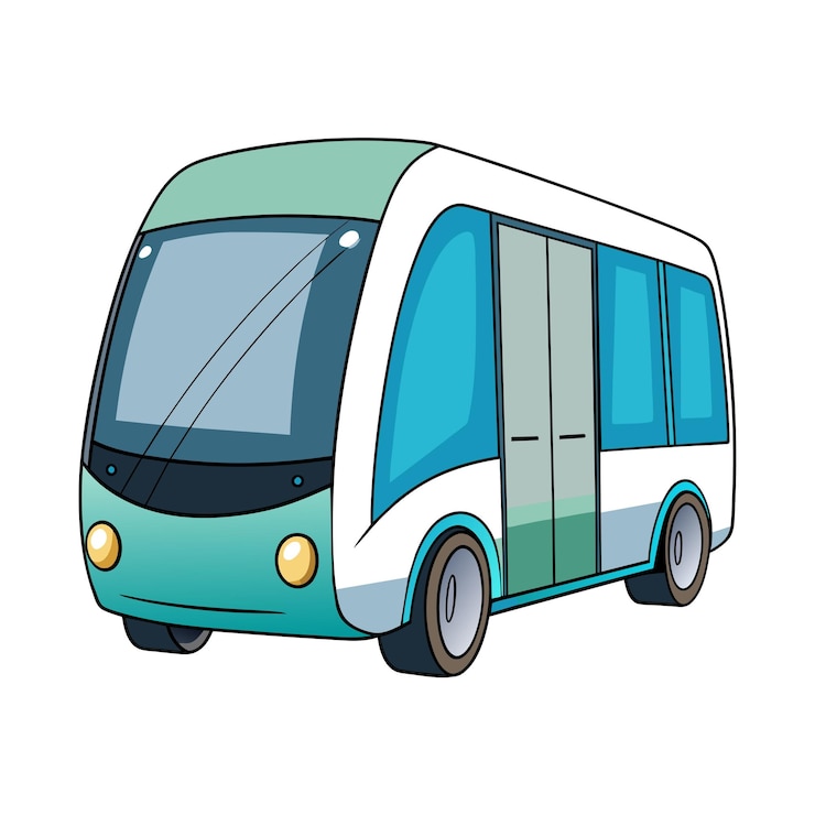 Vecteur concept d'illustration réaliste du vecteur de bus