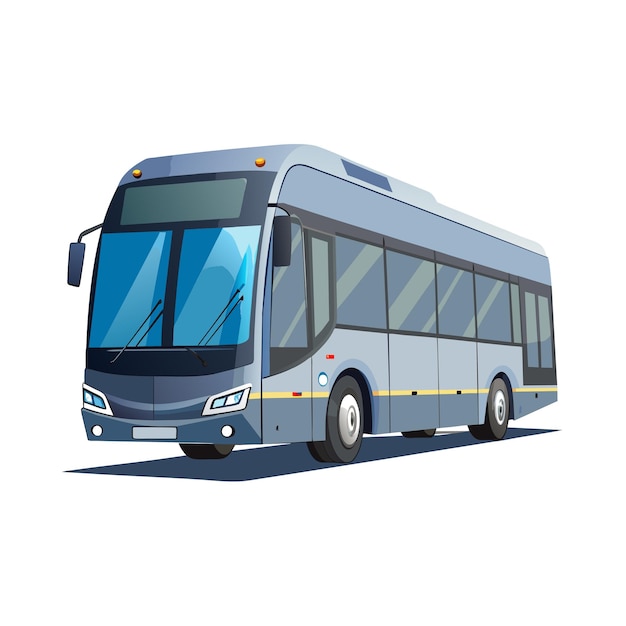 Concept d'illustration réaliste du vecteur de bus