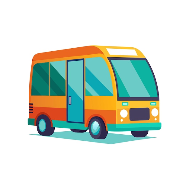 Concept d'illustration réaliste du vecteur de bus