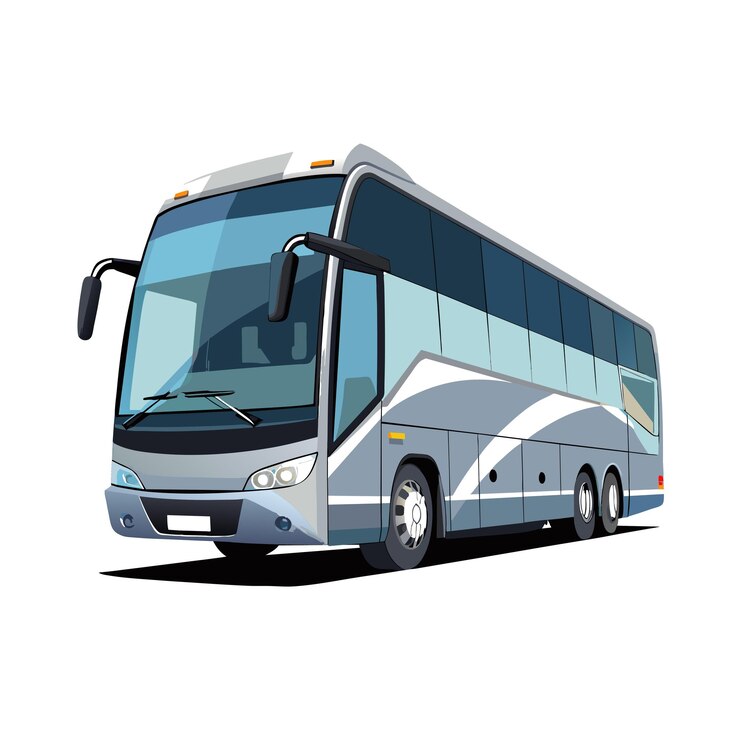 Vecteur concept d'illustration réaliste du vecteur de bus