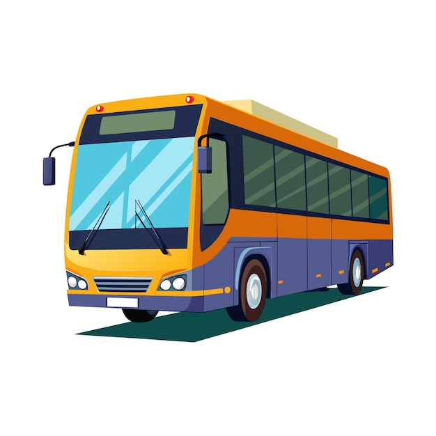 Concept d'illustration réaliste du vecteur de bus