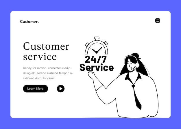 Vecteur concept d'illustration de service client