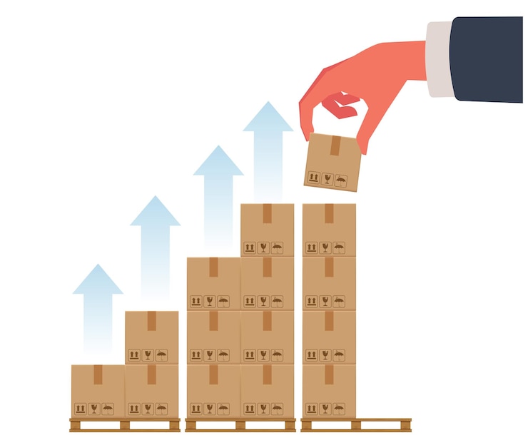 Vecteur le concept de l'illustration des stocks de croissance des entreprises