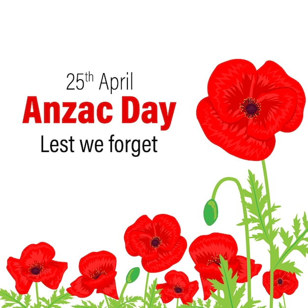Concept d'illustration vectorielle de la bannière Anzac Day