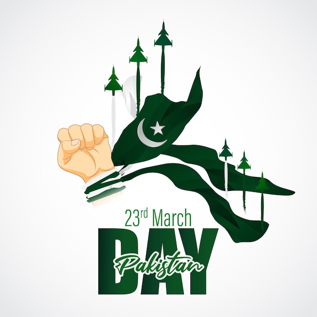 Concept d'illustration vectorielle de la bannière du jour du Pakistan