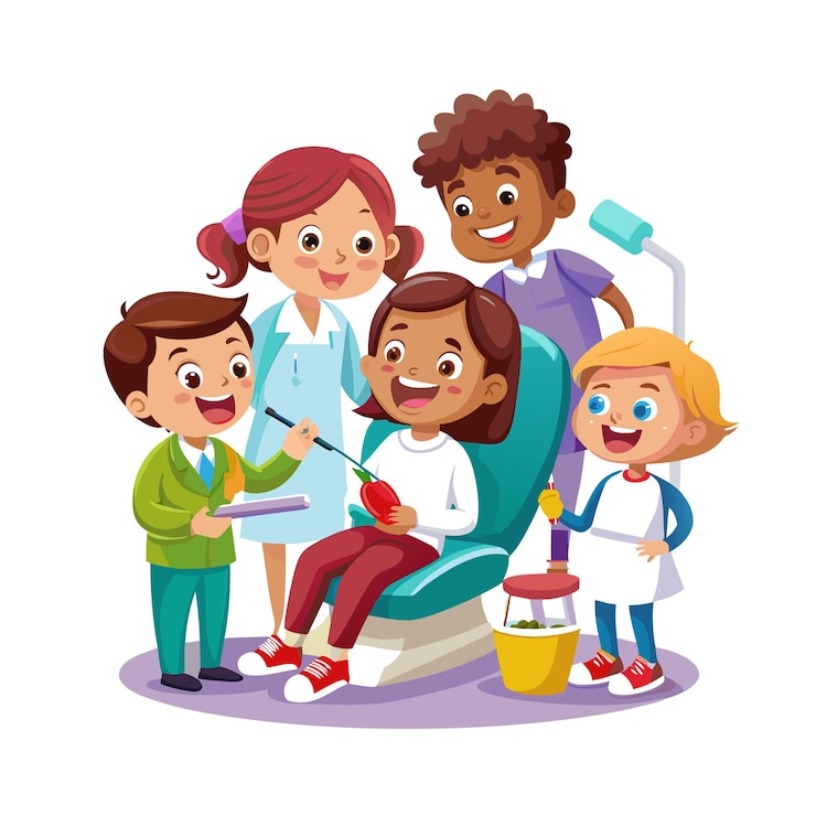 Vecteur le concept d'illustration vectorielle des moments des enfants