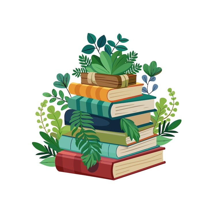 Vecteur le concept d'illustration vectorielle de la pile de livres
