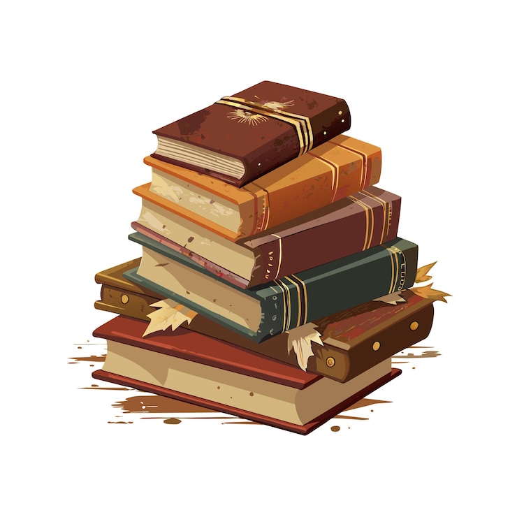 Vecteur le concept d'illustration vectorielle de la pile de livres