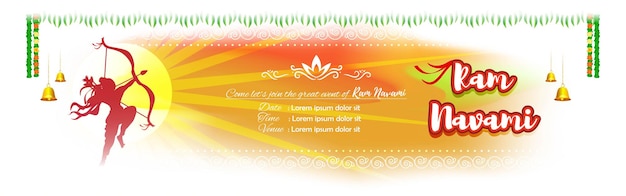 Concept D'illustration Vectorielle De Shree Ram Navami