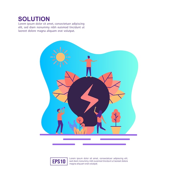 Concept D'illustration Vectorielle De Solution