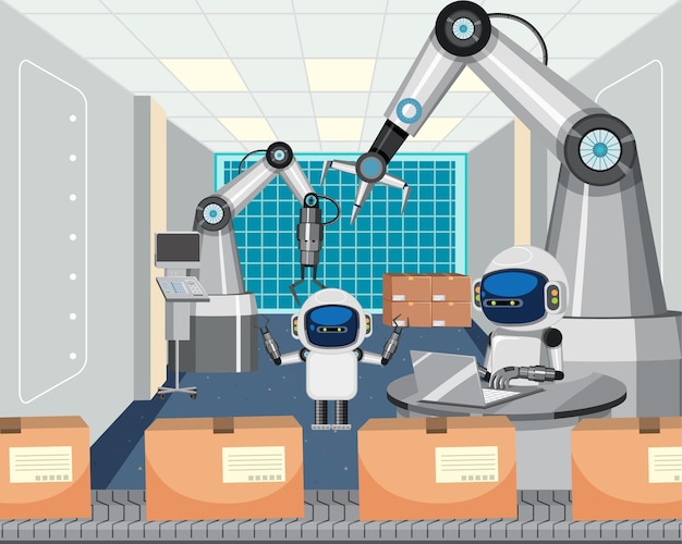 Concept de l'industrie de l'automatisation robotique