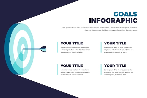 Vecteur concept d'infographie de buts