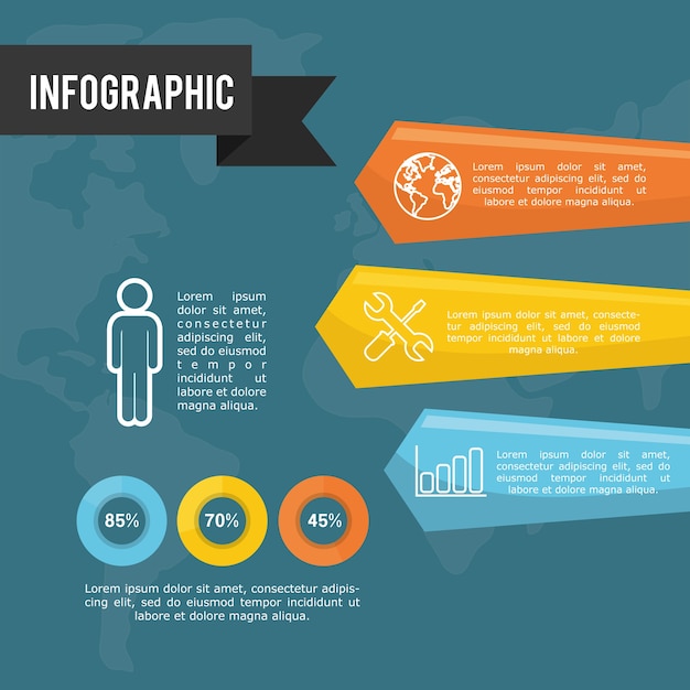 Concept D'infographie Avec Le Design D'icône