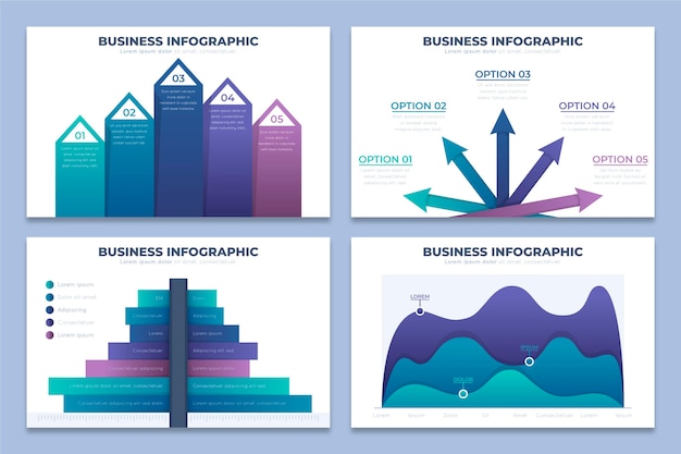 Concept D'infographie Entreprise Dégradé