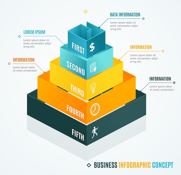 Concept d'infographie d'entreprise. Options d'augmentation