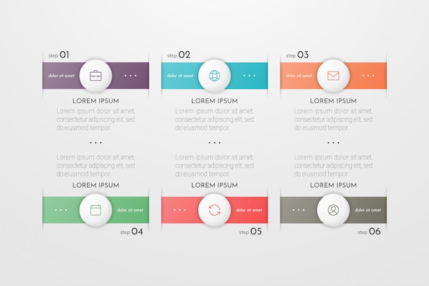 Concept D'infographie Avec Options, étapes Ou Processus.