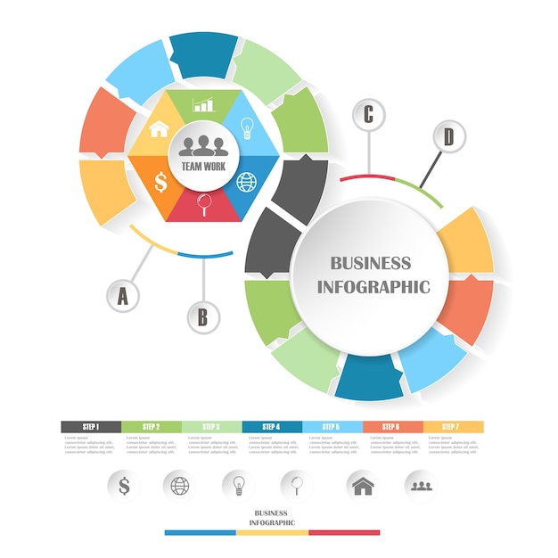 Vecteur concept d'infographie