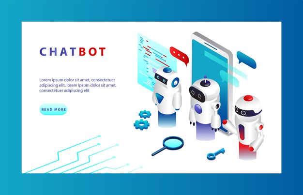 Concept d'intelligence artificielle. Chatbot et marketing moderne. Concept d'IA et d'affaires IOT. Applications Chatbot sur différents appareils.