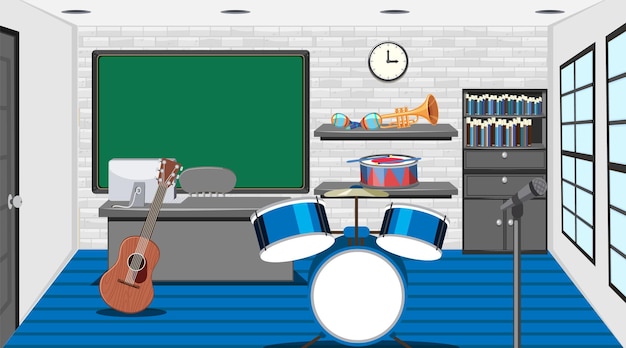 Concept d'intérieur de classe de musique scolaire