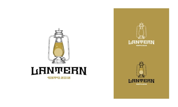 Concept de lanterne dessinée à la main vintage Parfait pour la conception de logo, d'étiquettes de badge, d'étiquettes de camping, de symbole monochrome pour les emblèmes d'activités de plein air, d'illustration vectorielle isolée sur fond blanc