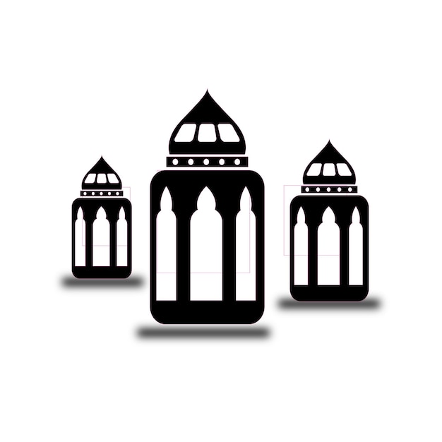 Concept de lanternes de décoration islamique Ramadan kareem thème bougie illustration vectorielle isolée sur fond blanc