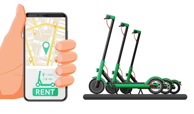 Concept De Location De Scooter électrique