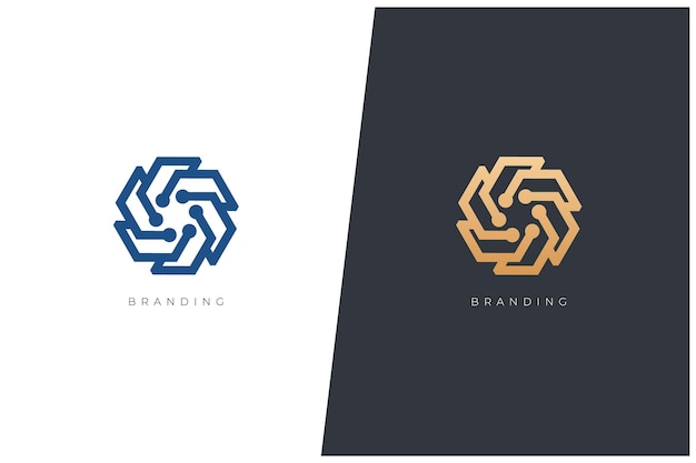 Concept de logo abstrait industriel commercial