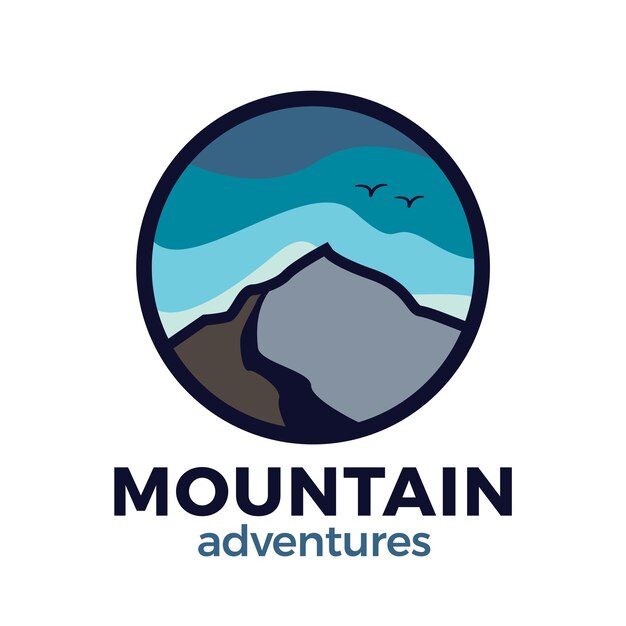 Concept De Logo D'aventure En Plein Air En Montagne Conception Vectorielle Camping Randonnée Et Autres Activités De Plein Air