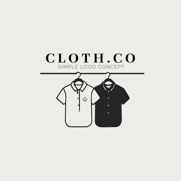 Concept de logo de boutique de vêtements pour l'entreprise et l'image de marque