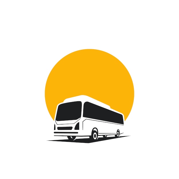 Vecteur concept de logo de bus, bus silhouette