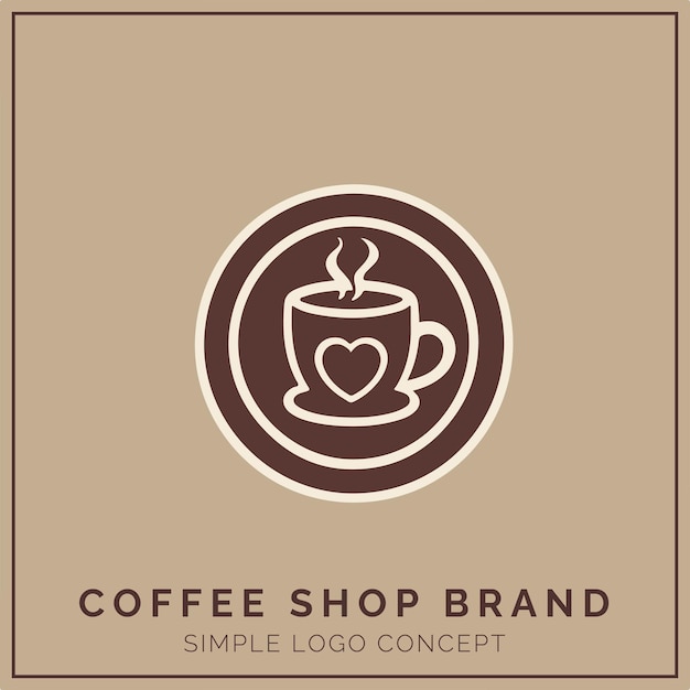 Concept de logo de café pour l'entreprise et l'image de marque