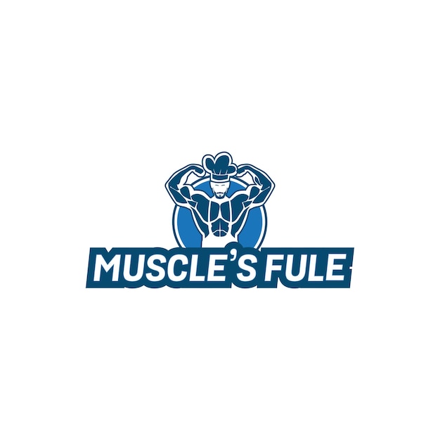 Vecteur concept de logo de chef musculaire