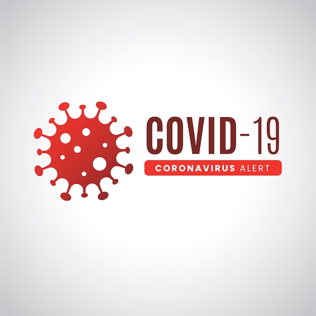 Vecteur concept de logo de coronavirus