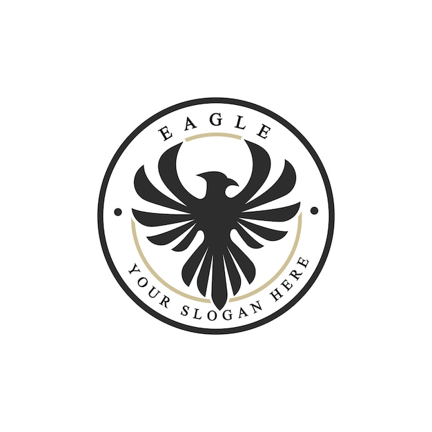 Concept De Logo Eagle à L'intérieur Du Cercle