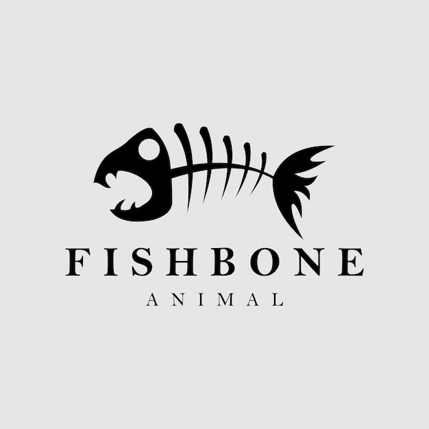 Concept De Logo Fishbone Tendance Sur Fond Blanc De La Collection Du Musée.