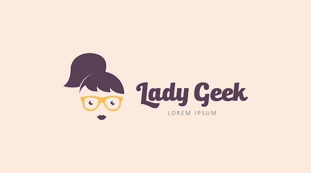 Vecteur concept de logo geek créatif et unique. modèle de logo de personnes geek