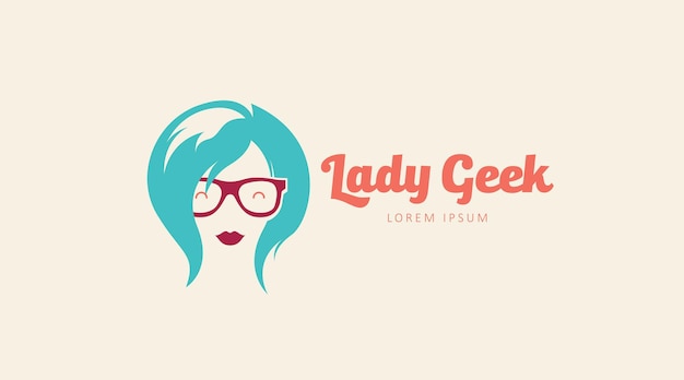 Concept de logo Geek créatif et unique. Modèle de logo de personnes geek