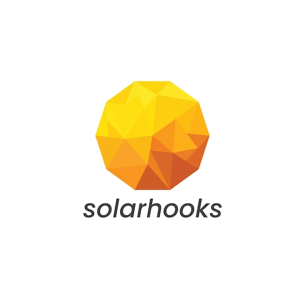 Concept de logo géométrique soleil solaire