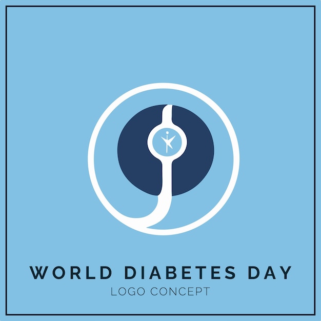 Concept De Logo De La Journée Mondiale Du Diabète Pour L'image De Marque Et L'événement
