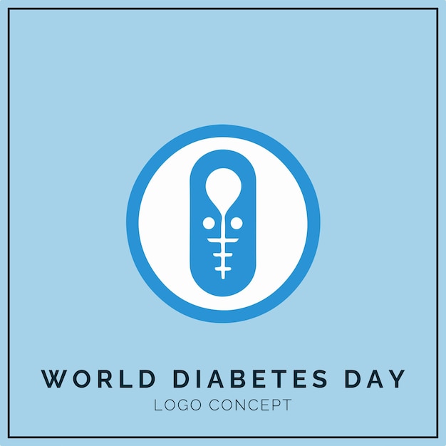 Concept De Logo De La Journée Mondiale Du Diabète Pour L'image De Marque Et L'événement