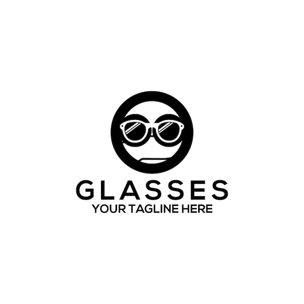 Concept de logo de lunettes de soleil Modèle de logo de lunettes