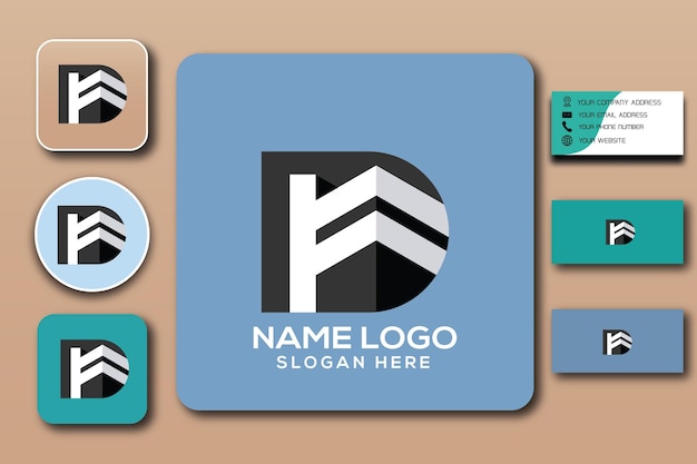 concept de logo monogramme df