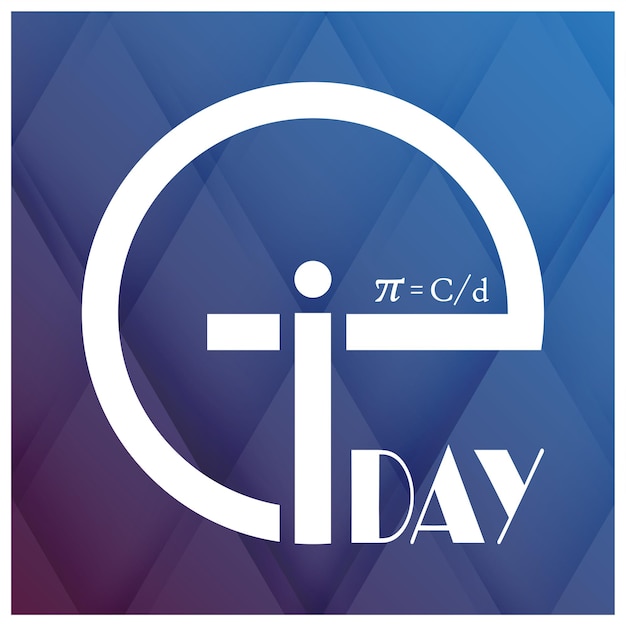 Concept de logo monogramme PI pour le joyeux PI Day sur fond de couleur. Conception d'icône PI Conception d'icône de lettre professionnelle