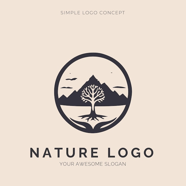 Concept De Logo Nature Pour L'entreprise Et L'image De Marque