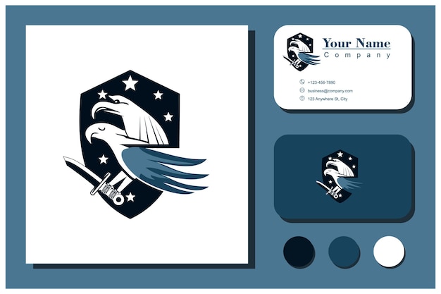 Concept De Logo Oiseau Et épée