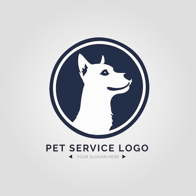 Concept de logo Pet Service pour l'entreprise et l'image de marque