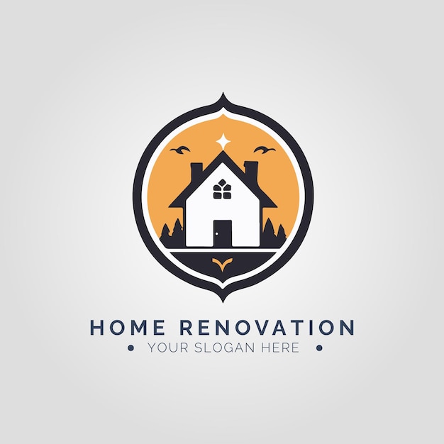Concept De Logo De Rénovation D'habitation Pour L'entreprise Et L'image De Marque