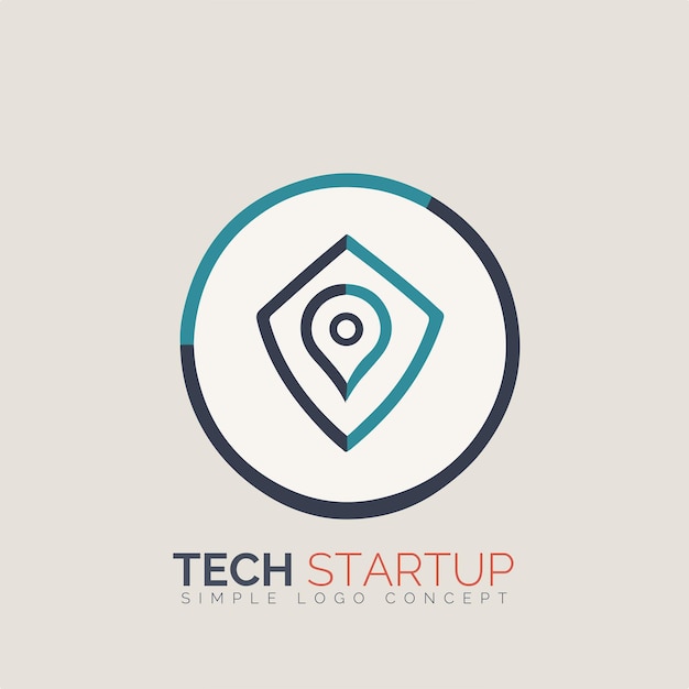 Concept De Logo De Startup Technologique Pour L'entreprise Et L'image De Marque