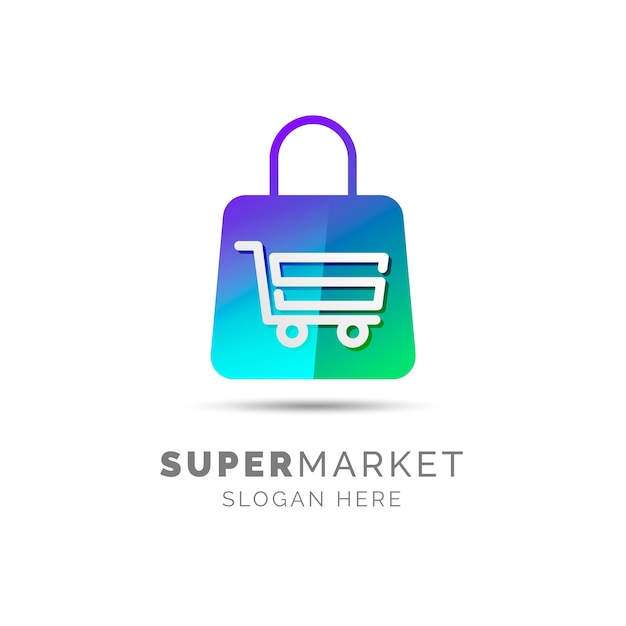 Concept De Logo De Supermarché