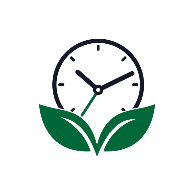 Vecteur concept de logo de temps de nature et de temps de régime